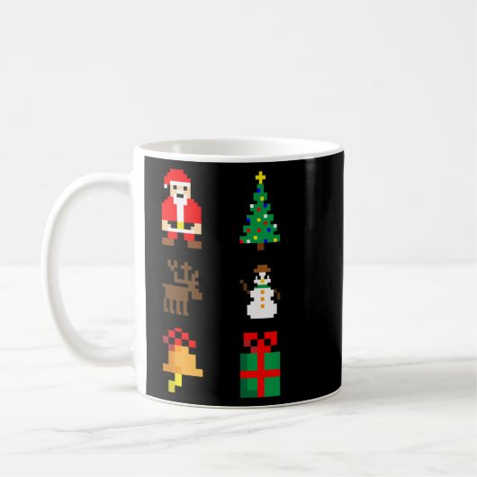 Santa Christmas Tree Deer Snowman Bell Gift Xmas X Kaffeetasse (Links)