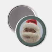 Santa Circle Magnet (Vorderseite/Rückseite)