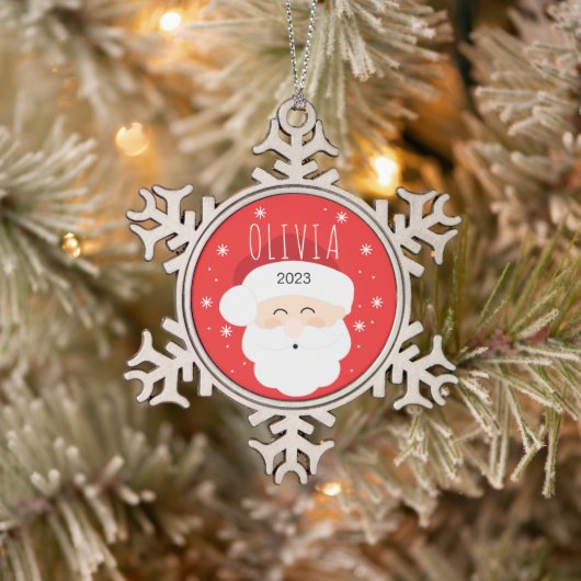 Santa Circle Snowflake Ornament (Baum)