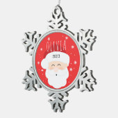 Santa Circle Snowflake Ornament (Rechts)
