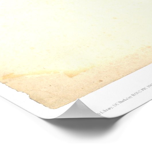 Santa Clara, CA. Panoramakarte 1856 (1585A) Poster (Ecke)