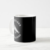 Santa Clara Cheer Distressed Retro 90er Cheerleade Kaffeetasse (Vorderseite Links)