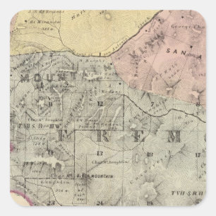 Santa Clara Co 4 Quadratischer Aufkleber