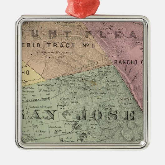 Santa Clara Co 6 Silbernes Ornament (Vorne)
