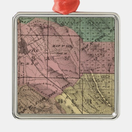 Santa Clara Co Silbernes Ornament (Vorne)