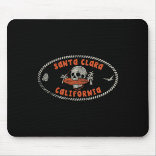 Santa Clara Kalifornien Ca Retro Surfer Vorne Und  Mousepad