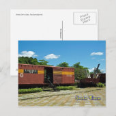 Santa Clara, Kuba - entgleiste Bahn 4 Postkarte (Vorne/Hinten)