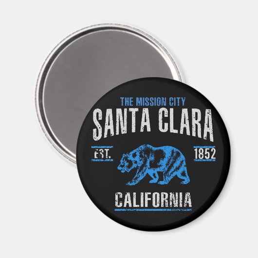 Santa Clara Magnet (Vorderseite/Rückseite)