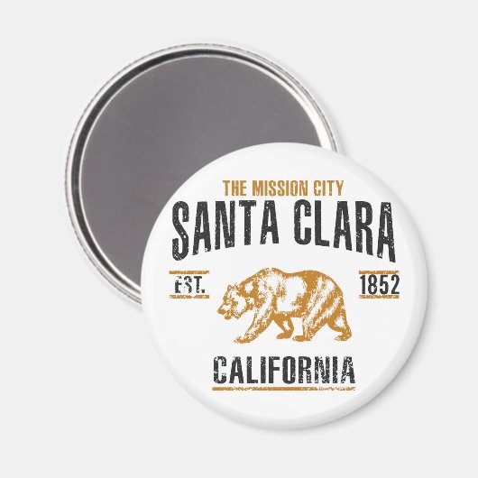 Santa Clara Magnet (Vorderseite/Rückseite)