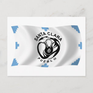 Santa Clara Pueblo-Flaggen-Postkarte Postkarte