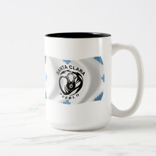 Santa-Clara-Pueblo-Flaggen-Tasse Zweifarbige Tasse
