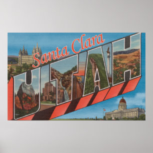 Santa Clara, Utah - große Buchstabe-Szenen Poster