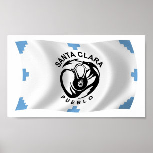 Santa-Clara-Volk Flag Poster Druck