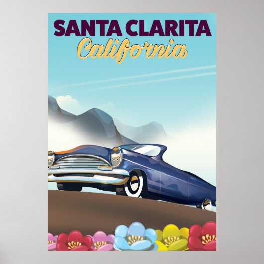 Santa Clarita, Kalifornien Reiseplakat Poster (Vorne)