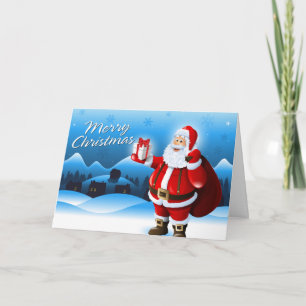 Santa Claus 2 Kartenoptionen Feiertagskarte