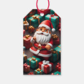 Santa Claus Abbildung Weihnachtsgeschenk Tag Geschenkanhänger (Vorderseite)