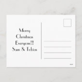 Santa Claus Abstrakte Kunst Feiertagspostkarte (Rückseite)