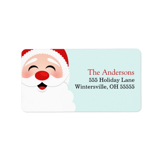 Santa Claus Address Labels Adressaufkleber (Vorne)