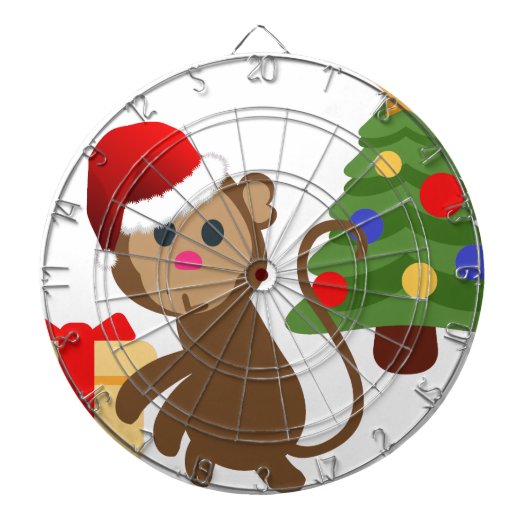 Santa Claus Affe Emoji Dartscheibe (vorne)
