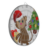 Santa Claus Affe Emoji Dartscheibe (Vorderseite Links)