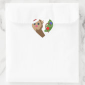 Santa Claus Affe Emoji Herz-Aufkleber (Tasche)