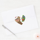 Santa Claus Affe Emoji Herz-Aufkleber (Umschlag)