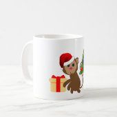 Santa Claus Affe Emoji Kaffeetasse (Vorderseite Links)
