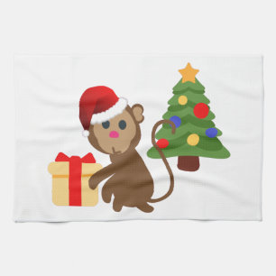 Santa Claus Affe Emoji Küchentuch