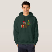 santa claus Affe Emoji mens gehooded Sweatshirt (Vorne ganz)