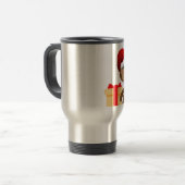 Santa Claus Affe Emoji Reisebecher (Vorderseite Links)