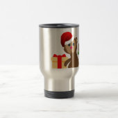 Santa Claus Affe Emoji Reisebecher (Mittel)