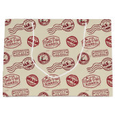 Santa Claus Airmail Holiday Große Geschenktüte (Vorderseite)