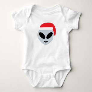 santa claus Alien emoji Baby Strampler