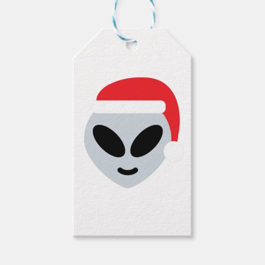 santa claus Alien emoji Geschenkanhänger (Vorderseite)