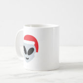 santa claus Alien emoji Kaffeetasse (Vorderseite Links)