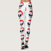 santa claus Alien emoji Leggings (Rückseite)