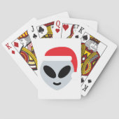 santa claus Alien emoji Spielkarten (Rückseite)