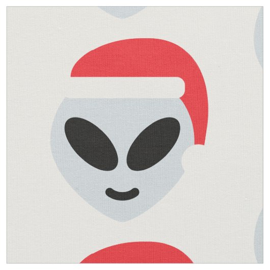 Santa claus Alien Emoji Stoff (Nahaufnahme)