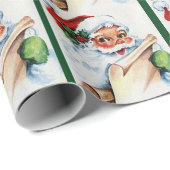 Santa Claus Alte Mode Weihnachtsgebäck Wrappi Geschenkpapier (Rolleneckpunkt)