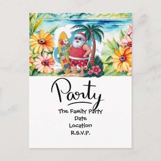 SANTA CLAUS am Hawaii Beach zu Weihnachten (Vorderseite)