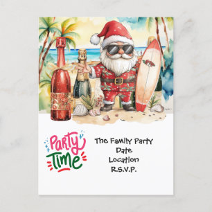 SANTA CLAUS am Hawaii Beach zu Weihnachten