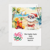 SANTA CLAUS am Hawaii Beach zu Weihnachten (Vorne/Hinten)