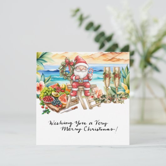 SANTA CLAUS am Hawaii Beach zu Weihnachten (Stehend Vorderseite)