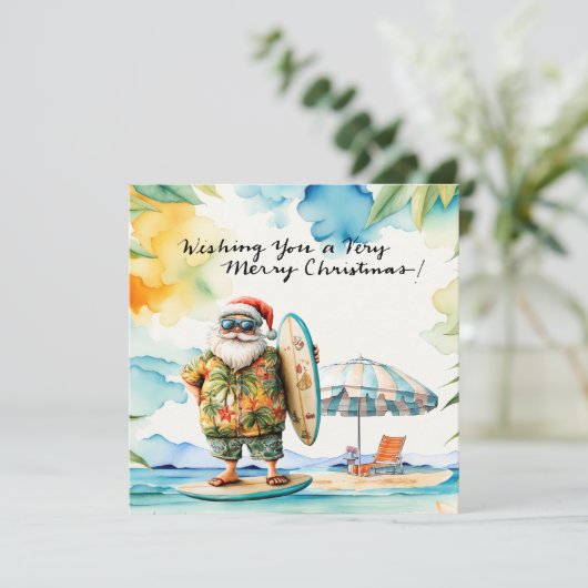 SANTA CLAUS am Hawaii Beach zu Weihnachten (Stehend Vorderseite)