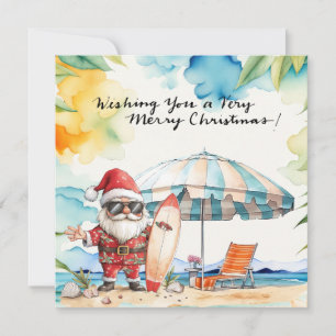 SANTA CLAUS am Hawaii Beach zu Weihnachten