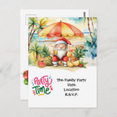 SANTA CLAUS am Hawaii Beach zu Weihnachten Postkarte (Vorne/Hinten)