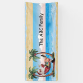 SANTA CLAUS am Strand zu Weihnachten im Juli Banner (Vertikal)