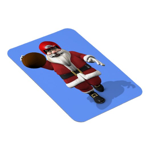 Santa Claus American Football Player Magnet (Rechte Seite)