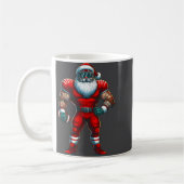 Santa Claus American Football Player Merry Christm Kaffeetasse (Links)