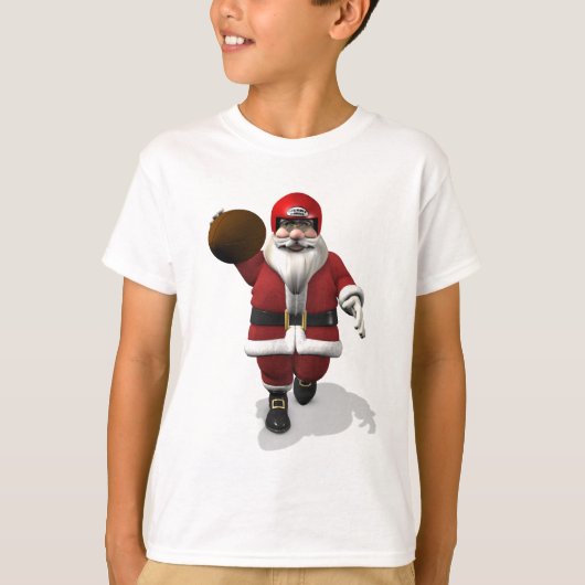 Santa Claus American Football Player T-Shirt (Vorderseite)